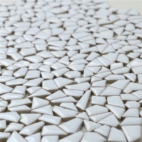 Broken Mosaic Tile Ceramic White BCZ101C4-irregular mosaic tile for sale,best mosaic tile for shower floor,white mosaic bathroom tiles