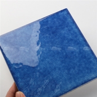 150x150mm Blossom Surface Sqaure Glossy Porcelain Blue BCW602E7-swimming pool tiles 6x6, vintage pool tile, mediterranean pool tile