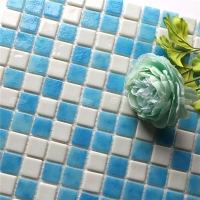 Blue Mix White NU1511-glass mosaic bathroom, cheap mosaic tiles, iridescent mosaic tiles