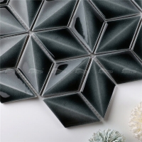 Rhombus ZBE2302-Tuile de mosaïque de cube 3d, mosaïque de rhombus, salle de bains de mur de mosaïque