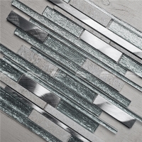Strip Crystal Glass ZHM2905-glass marble mosaic, glass metal stone mosaic tile, pool tile manufacturers