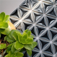 Mini estrella cóncava ZOB1103-triángulo azulejo backsplash, baño ducha mosaico ideas de azulejos, piscina suministros tienda