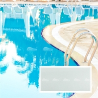 Azulejo branco BCZB202-Azulejo de piscina, Azulejos brancos da piscina, Azulejos da área da piscina, Azulejos exteriores para a área da piscina