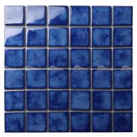 48x48mm Square Glossy Crystal Glazed Porcelain Blue KOA2614-vintage pool tile, 2x2 pool tile, blue tiles for swimming pool