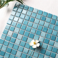 23x23mm Square Glossy Porcelain Sky Blue HOA2701-1x1 blue tile, 1x1 blue pool tile, pool tile supply