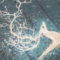 Pool Art Deer Project 12-deer mosaic mural, deer mosaic mural art, mosaic murals for sale