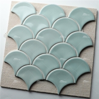 Fish Scale ZGA2601-blue fan shaped tile, fish scale bathroom tiles uk, pool tile supplier