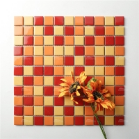 Classic Blend Orange IGA3005-ceramic pool tiles near me, orange mosaic tile, pool tile supply