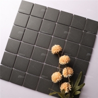 48x48mm Square Full Body Unglazed Black KOF6101-tile store,black mosaic pool,matte mosaic tile