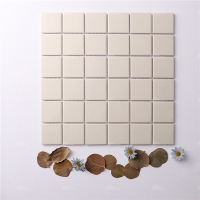 48x48mm Square Matte Full Body Unglazed White KOF6201-tile store,white full body mosaic,matte full body mosaic