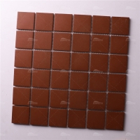 48x48mm Square Full Body Unglazed Vintage Red KOF6401-tile store,red full body mosaic,red matte mosaic
