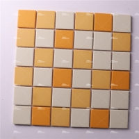 48x48mm Square Full Body Unglazed Mixed Orange KOF6002-tile wholesale,mix orange unglazed mosaic,mix color unglazed mosaic