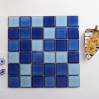 48x48mm Square Glossy Crystal Glazed Porcelain Mixed Blue KGH6601-swimming pool tiles, mosaic pool tiles, pool tiles wholesale