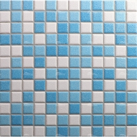 23x23mm Granule Matte Surface Square Porcelain Mixed Blue HMF8001-pool tiles, pool tiles for sale, mosaic square tiles