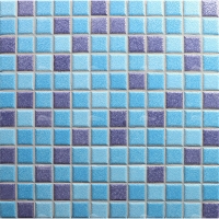 23x23mm Granule Matte Surface Square Porcelain Mixed Blue HMF8006-ceramic swimming pool tiles, tiles for swimming pool, cheap swimming pool tiles