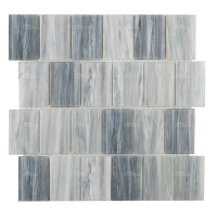 48x73mm Rectangle Matte Hot Melt Glass Gray GZOJ2301-glass tile pool floor,gray glass pool tile,glass pool tile mosaics