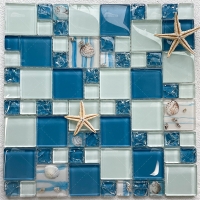 Glass Resin Mother of Pearl GZGH8603-glass pool tiles,mosaic resin,glass conch tile,wholesale pool tiles