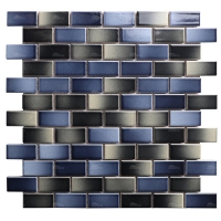 1x2 Staggered Rectangular Glossy Porcelain Gradient Blue ZGA1901-swimming pool tiles,subway pool tile,the pool tile company warehouse