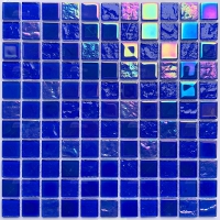 1x1 Crystal Glass Blue GIOL1601-glass pool tiles,mosaic pool tiles，blue glass mosaic tiles,pool tile manufacturers