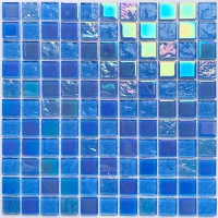 1x1 Crystal Glass Blue GIOL1603-glass pool tiles,iridescent glass mosaic tiles,swimming pool tile manufacturers