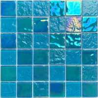 2x2 Crystal Glass Blue GKOL1606-mosaic pool tile，blue glass tile pool，swimming pool tiles for sale