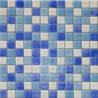 25x25 Square Euro Glass Mosaic Blend Color ZCIO001-swimming pool tile,euro glass mosaic,swimming pool tiles suppliers malaysia