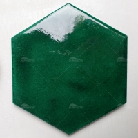 150x170mm Hexagon Ice Crackle Glazed Ceramic Dark Green ZBF1703-hexagon tile,tile hexagonal,green hexagon tile,pool tile companies