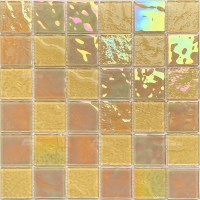 2x2 Crystal Glass Iridescent Tangerine GKOL1502-glass pool tile,glass mosaic tiles for swimming pool,pool tile for sale