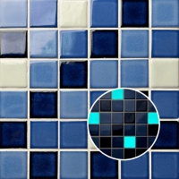 48*48mm Square Porcelain Glow in the Dark Blue KOH6001-glow in the dark swimming pool tile,luminous mosaic tiles,glow in the dark mosaic