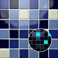48*48mm Square Porcelain Glow in the Dark Blue KOH6006-pool tiles, glow in the dark tiles, wholesale mosaic supplies