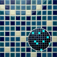 25*25mm Square Porcelain Glow in the Dark Blue IOH6002-pool tiles, glowing pool tiles, mosaic tiles suppliers