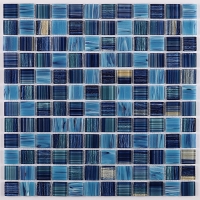 23x23mm Square Crystal Glass Mixed Blue GHOL1001-glass pool tile, cheap pool tiles, the pool tile shop