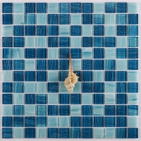 23x23mm Square Crystal Glass Mixed Blue GHOL1002-swimming pool tile, blue tiles swimming pool, pools mosaic