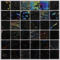 48x48mm Square Crystal Glass Iridescent Black GKOL1101-pool tile glass,glow in the dark tiles for pool,tiles for swimming pool philippines,pool tile shop