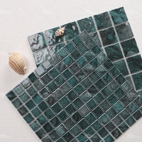 48mmx48mm Green Ink-jet Porcelain Pool  Mosaic Tile KGH6701-green pool tiles,porcelain pool tiles,Ink-jet Porcelain Pool Mosaic