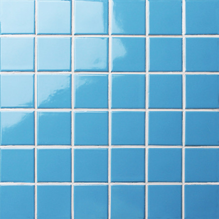 48x48mm Square Glossy Glazed Porcelain Blue BCK626,Mosaic tiles, Ceramic mosaic, Porcelain pool mosaic tiles