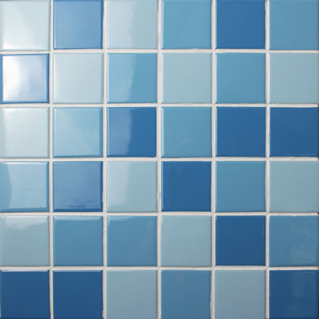 Classic Blue Mix BCK002,Mosaico cerâmico, Mosaico cerâmico azul para piscina, Mosaico cerâmico lustroso