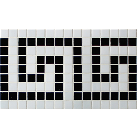 Borde Negro Blanco BGEB006,Baldosas de mosaico, Baldosa de mosaico de vidrio, Baldosas de mosaico