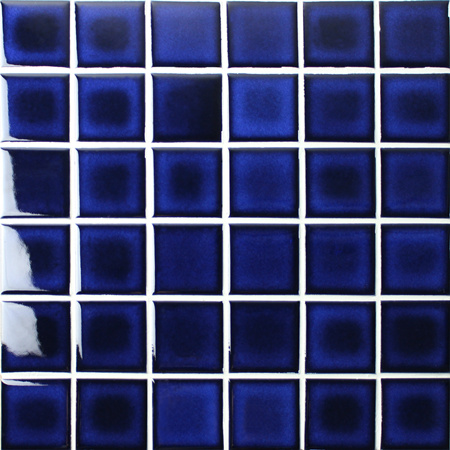 Fambe Azul Cobalto BCK614,Azulejos de mosaico, Mosaico cerâmico, Telhas de piscina azul cobalto