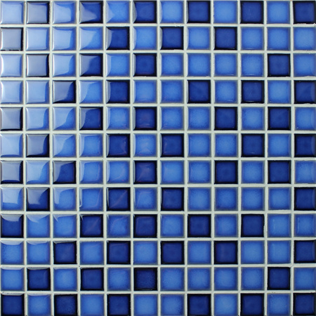 23x23mm Square Glossy Crystal Glazed Porcelain Mixed Dark Blue BCH004,Mosaic tile, Ceramic mosaic, Best mosaic tiles for pool, Pool tile manufacturer