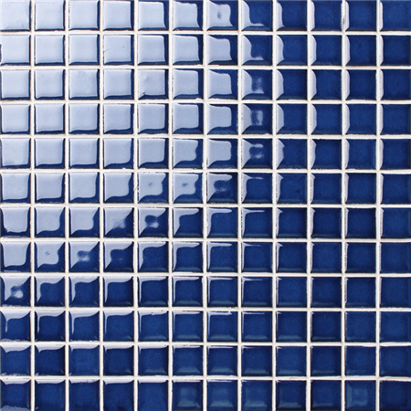 Fambe Azul Cobalto BCH606,Azulejo de mosaico, Azulejo de mosaico cerâmico, Azulejo de mosaico de cristal, Telha de Mosiac para a piscina