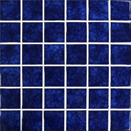 Blossom azul marino BCK637,Azulejos de mosaico, Mosaico de cerámica, Azulejos de piscina azules oscuros