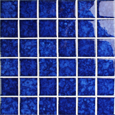 Blossom Azul Escuro BCK641,Azulejos de piscina, Mosaico cerâmico, Mosaico cerâmico