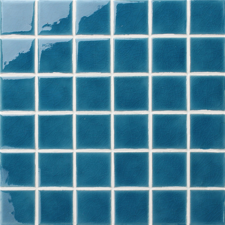 48x48mm Ice Crackle Surface Square Glossy Porcelain Blue BCK644,Pool tiles, Ceramic mosaic, Cracked mosaic tiles for swimming pool