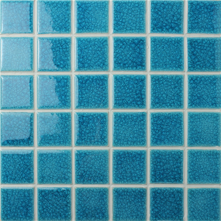 Frozen Blue Ice Crack BCK609,Azulejo de mosaico, Mosaico cerâmico, Telha de mosaico cerâmico de Crackle, Azulejo de piscina azul