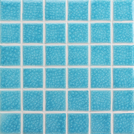 Frozen Bleu clair BCK647,Tuiles de piscine, Pièces de mosaïque en céramique, Fournitures de mosaïques en céramique craquelées