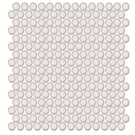 Diameter 19mm Penny Round Glossy Porcelain White BCZ901,Pool mosaic, Swimming Pool mosaic, Ceramic mosaic, White round mosaic tile