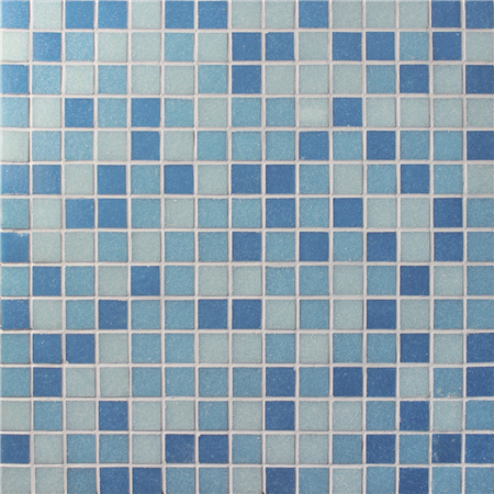 20x20mm Square Hot Melt Glass Iridescent Blue Mix BGE013,Pool tiles, Glass mosaic, Glass mosaic tile sheets