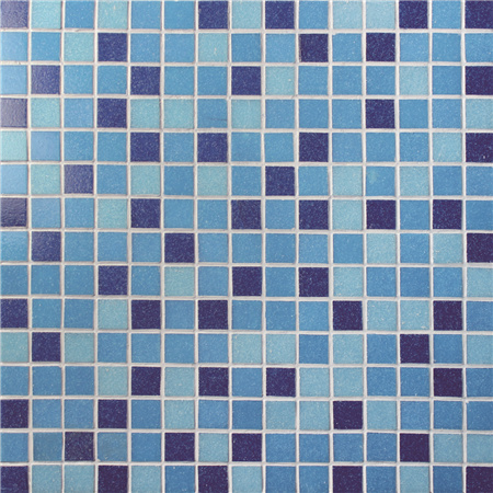 20x20mm Square Hot Melt Glass Iridescent Blue Mixed BGE015,Pool tiles, Pool mosaic, Glass mosaic, Glass mosaic for bathroom