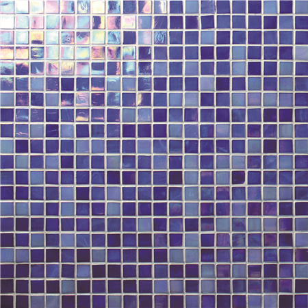 Azul iridiscente del arco iris BGC013,Mosaico de mosaico, Mosaico de cristal, Mosaico de vidrio, Mosaico de vidrio